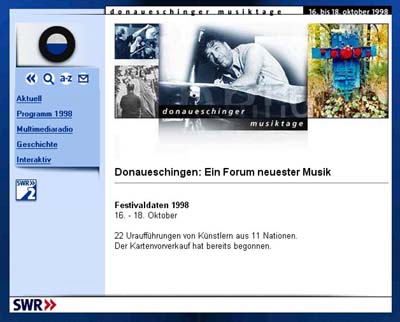 Scrennshot der Website Donaueschinger Musiktage (25473 Byte)