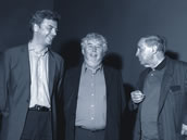 Beeindruckendes Trio (v.l.n.r.): Hanspeter Kyburz, Harrison Birtwistle und Pierre Boulez.