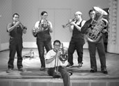 Das Sonus Brass Ensemble arbeitet mit Blech und Pressluft. Alle Fotos: Jürgen Öhlinger