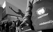 Immer schön legal bleiben: Napster auf der Midem 2005. Foto: Midem/CA/Rougier