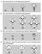 Abb. 2. Beispielfragen für einen Kinderfragebogen