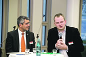 Manfred Stoffel-Kehry (li.), dm-Geschäftsführer und Verantwortlicher für die Initiative Zukunftsmusiker und Stefan Liebing, Präsidiumsmitglied und Geschäftsführer der BDMV. Foto: Arthen Kommunikation