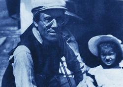 Gustav Mahler mit seiner Tochter Anna in Toblach 1907